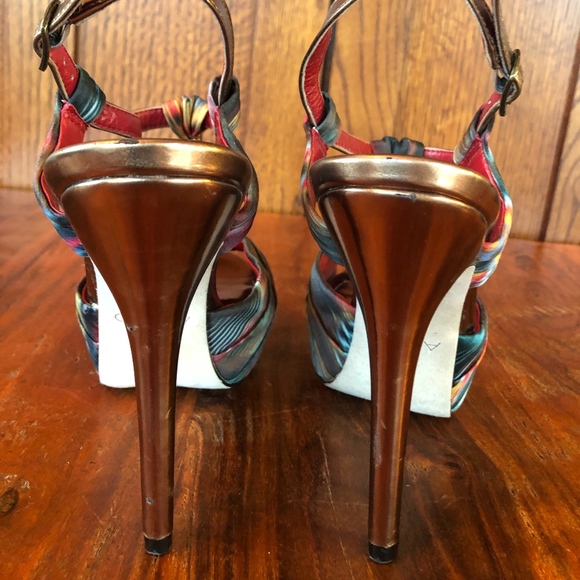 ALDO Tye-dyed Satin & Copper Mary Jane Stilettos - Picture 4 of 8